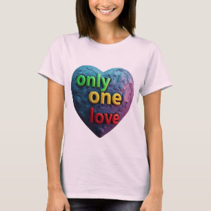 T-shirt Seulement Un Amour – Art Cardiaque Inspiré du Regg