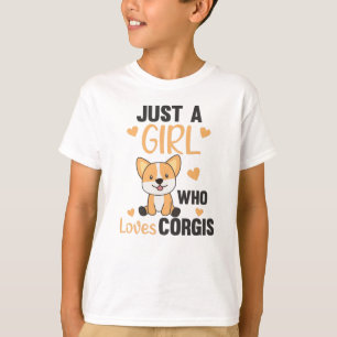 T-shirt Seulement Une Fille Corgis Aime Kawaii Chien Corgi