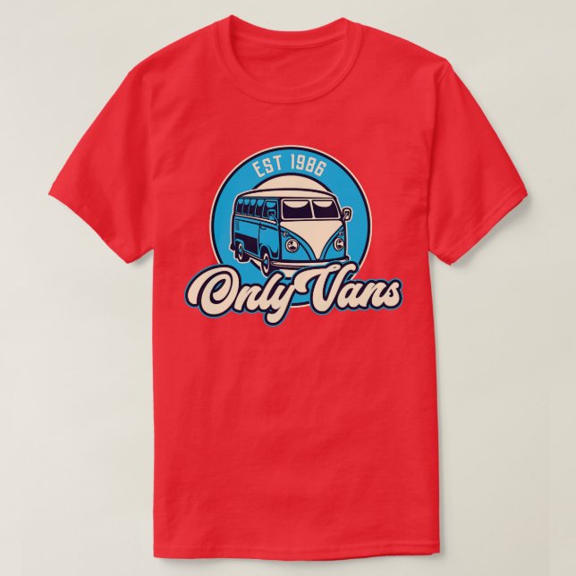 T-shirt Seules les fourgonnettes (Design devant)