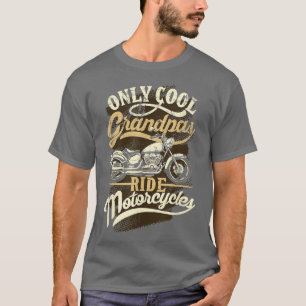 T-shirt Seuls Les Grand-Pères Cool Ride Moto Costume Pour