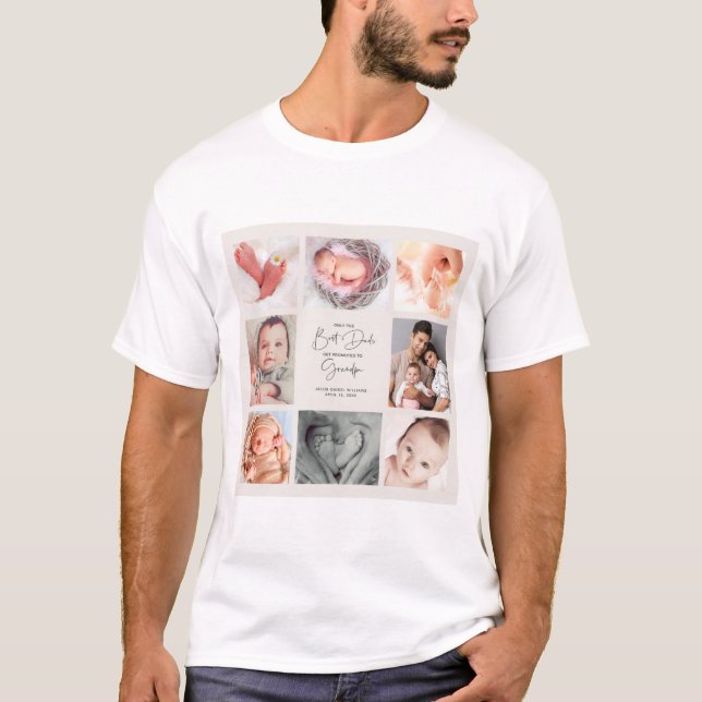 T-shirt Seuls les meilleurs papas sont promus à grand-père (Devant)