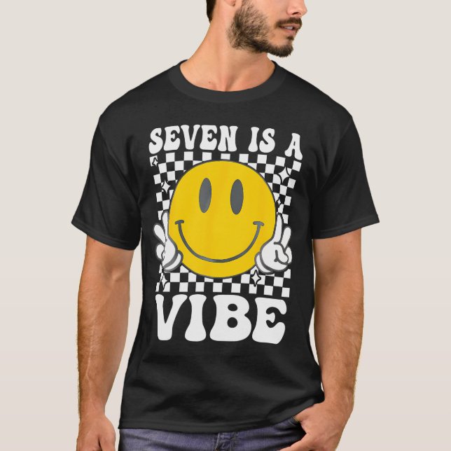 T-shirt Seven Est Une Vibe 7E Anniversaire Garçons Super F (Devant)