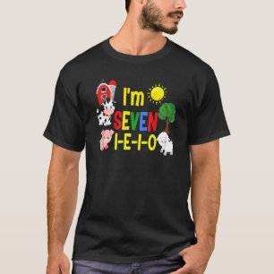 T-shirt Seven I E I O Farm Party 7e anniversaire fille ten