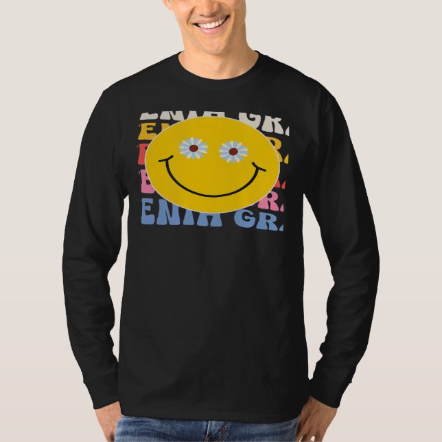 T-shirt Seventh Grade Smile Groovy Back To School 7th Grad (Devant)