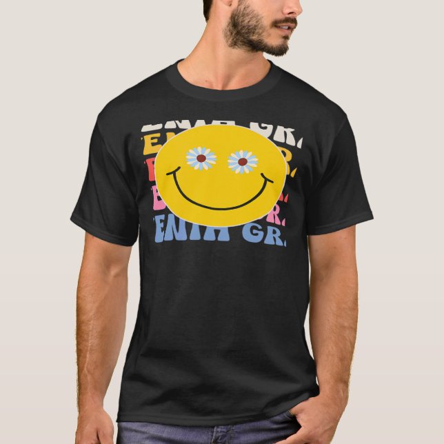 T-shirt Seventh Grade Smile Groovy Back To School 7th Grad (Devant)