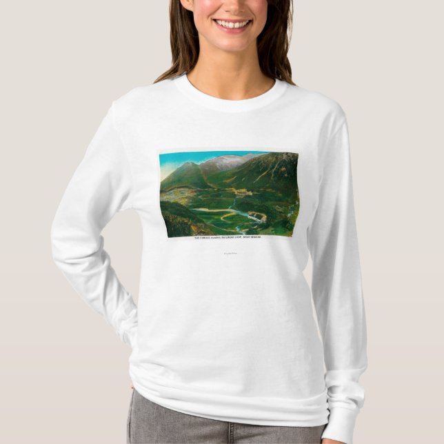 T-shirt Seward, boucle célèbre de chemin de fer de région (Devant)