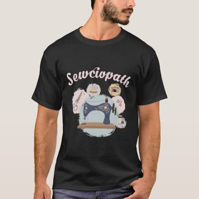 T-shirt Sewciopath Machine à coudre Quilting drôle Hobby S (Devant)