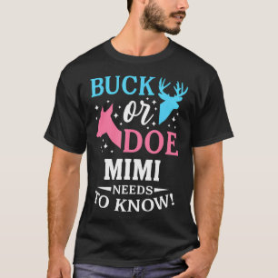 T-shirt Sexe Révéler Buck Ou Doe Mimi Matching Baby Party