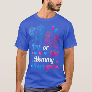 T-shirt Sexe Révéler Garçon Ou Fille Maman, Maman Vous Aim