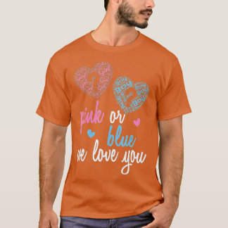 T-shirt Sexe Révéler rose ou bleu garçon ou fille que nous