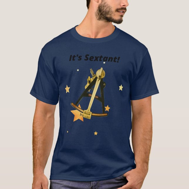 T-shirt Sextant utilisé pour la navigation Old School (Devant)