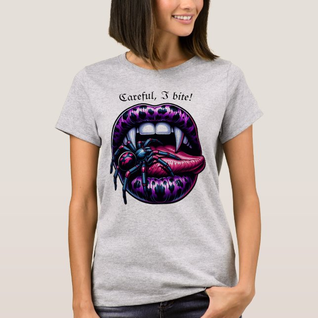 T-shirt Sexy Vampire Bouche Arrière (Devant)