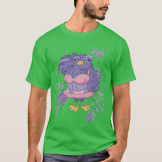 T-shirt Sey hibou femme oiseau mère rétro