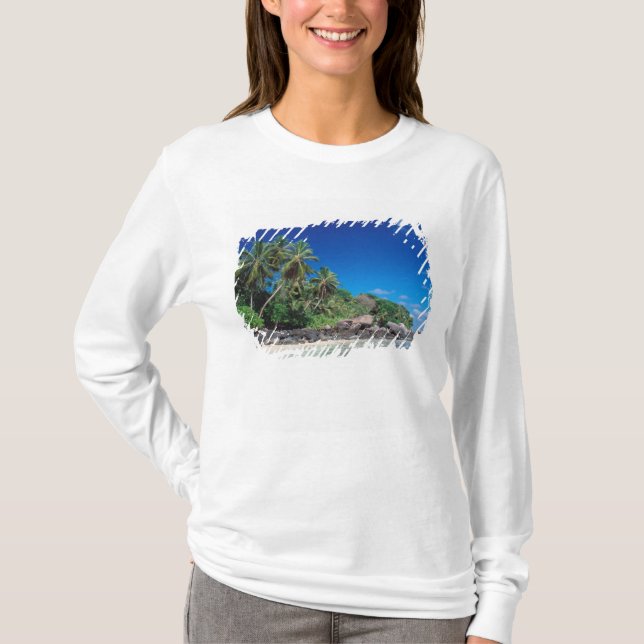 T-shirt Seychelles, île de Mahé, plage d'Anse Royale.2 (Devant)
