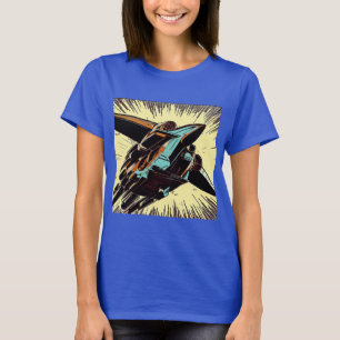 T-shirt SF - Anime Starfighter Woodcut 3