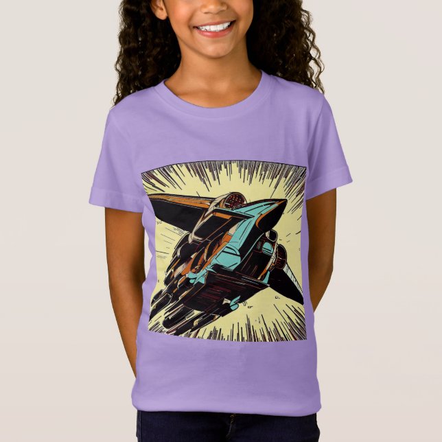 T-Shirt SF - Anime Starfighter Woodcut 3 (Devant)