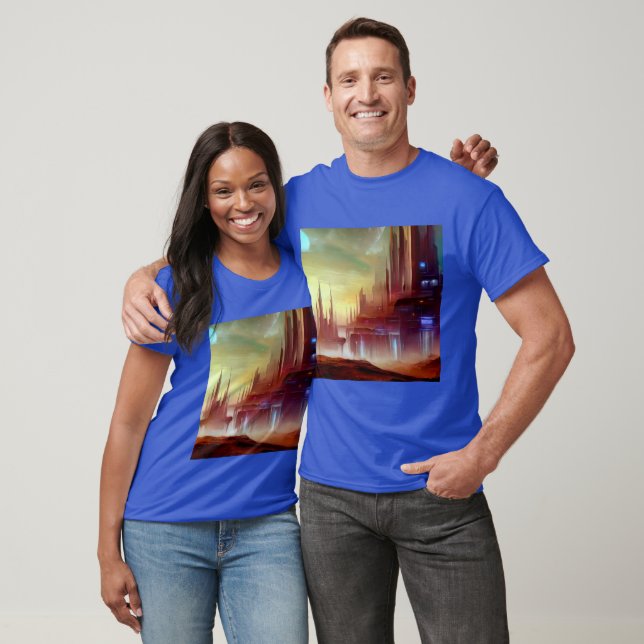 T-shirt SF City sur une planète étrange 1 (Unisexe)
