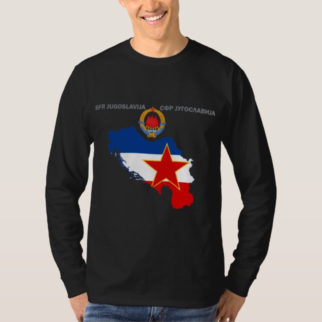 T-shirt SFR Yougoslavie - Carte - Emblème - Drapeau (Devant)
