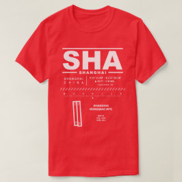 T-shirt SHA de l'aéroport international de Shangha