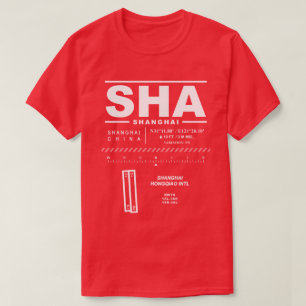 T-shirt SHA de l'aéroport international de Shangha