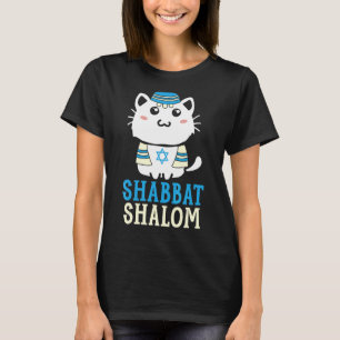 T-shirt Shabbat Shalom Chat Saint Jour Judaïsme Yom Kippou
