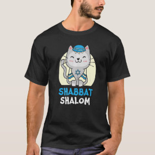 T-shirt Shabbat Shalom Chat Saint Jour Judaïsme Yom Kippou