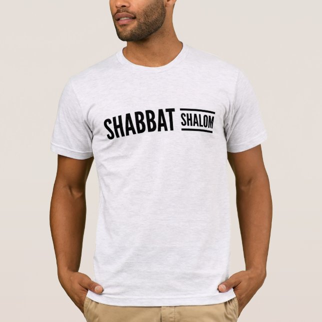 T-shirt Shabbat Shalom Sabbat Messianique (Devant)