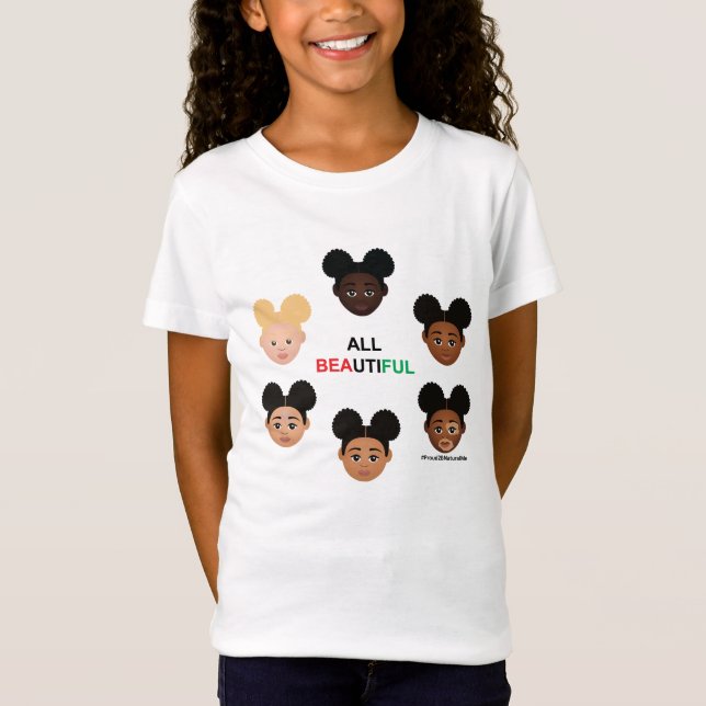 T-Shirt Shades de Melanin #Proud2BNaturalMe (Devant)