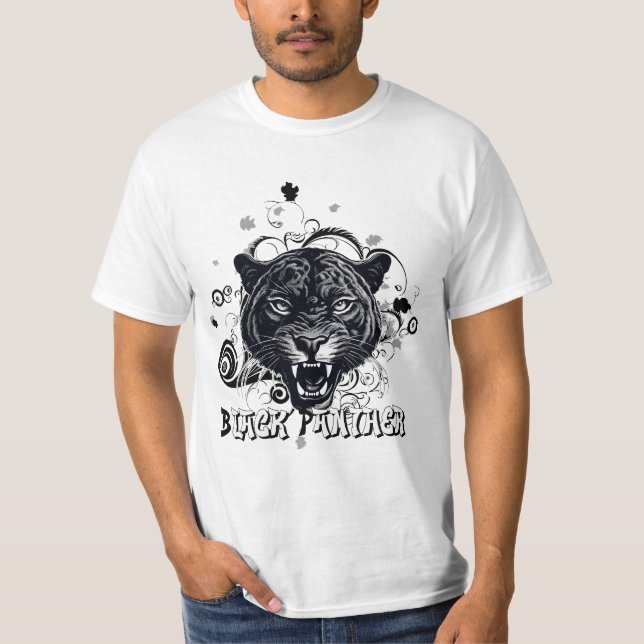 T-shirt Shadow Majesty : Impressionnante Panthère noire (Devant)