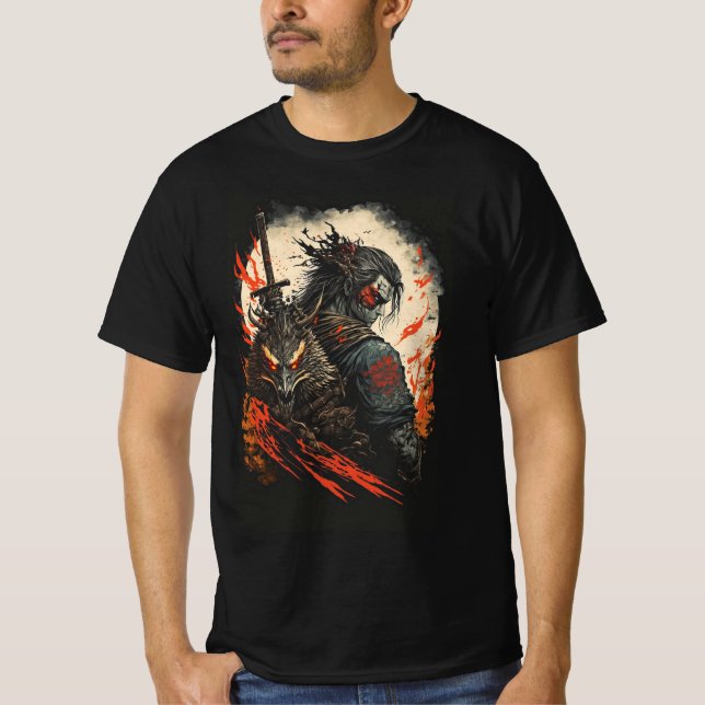T-shirt Shadow Samurai - Guerrier de la flamme (Devant)