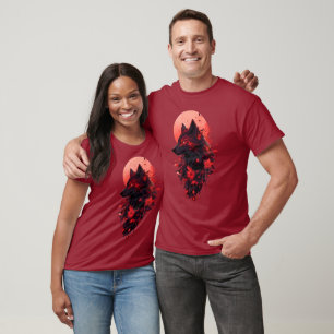 T-shirt Shadow Wolf epic Design