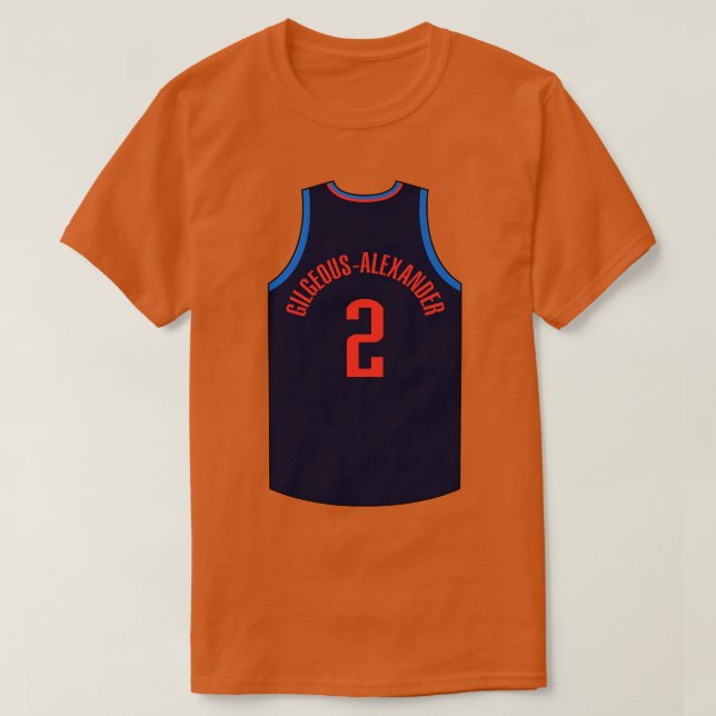 T-shirt Shai Gilgeous Alexander Oklahoma City Jersey Qiang (Design devant)
