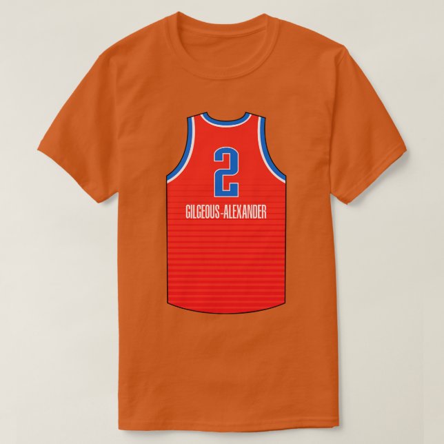 T-shirt Shai Gilgeous Alexander Oklahoma City Jersey Qiang (Design devant)