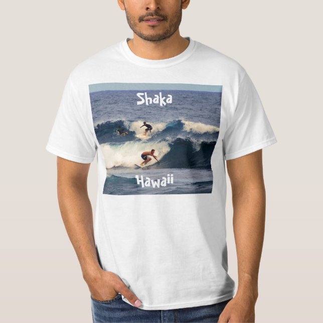 T-shirt Shaka, chemise hawaïenne de surfers (Devant)