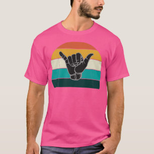 T-shirt Shaka Et Panneau Surf Cool Surfer Vintage