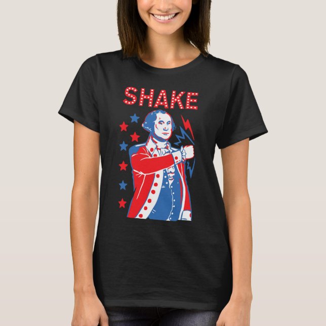 T-shirt Shake Et Ke Boivent Les Présidents Américains Heur (Devant)