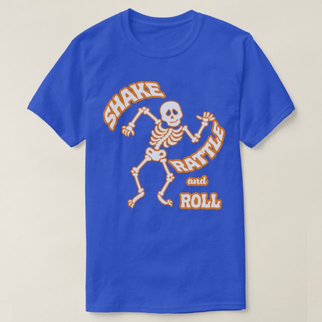 T-shirt Shake Rattle et Roll Skeleton (Design devant)