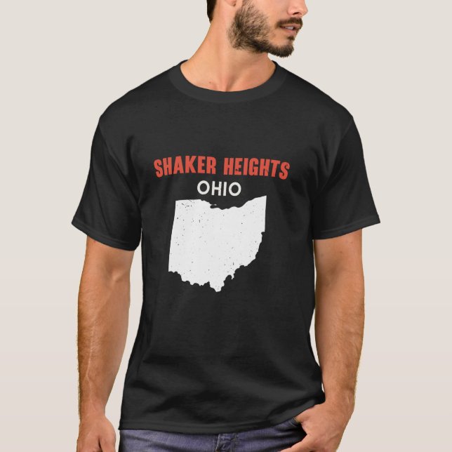 T-shirt SHAKER HEIGHTS Ohio USA State America Travel Ohioa (Devant)