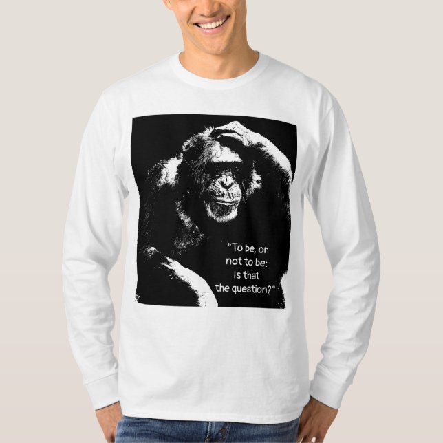 T-shirt Shakespeare Citation Pop Art Penser Singe Hommes (Devant)