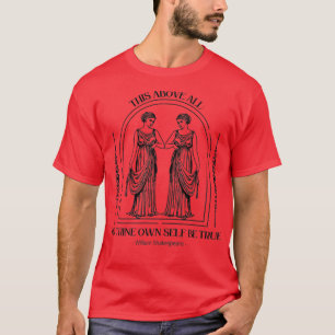 T-shirt Shakespeare Quote Art To Thine Own Self Be True