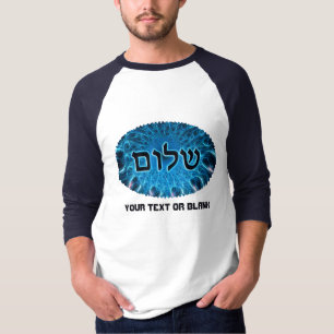 T-shirt Shalom Sur Fractage Bleu