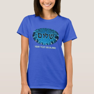 T-shirt Shalom Sur Fractage Bleu