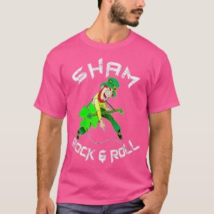 T-shirt Sham Rock Et Roll Shamrock Guitare Lover St Patron