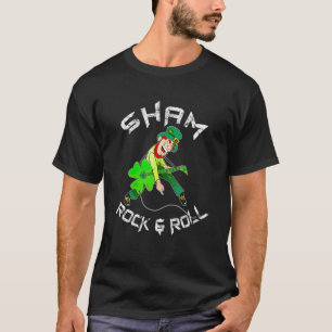 T-shirt Sham Rock Et Roll Shamrock Guitare Lover St Patron