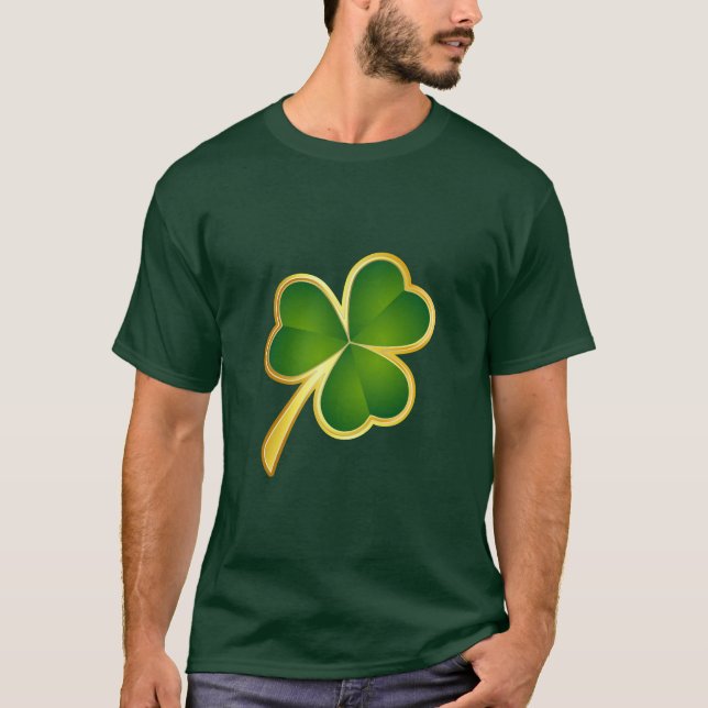 T-shirt Shamrock à découpe or (Devant)