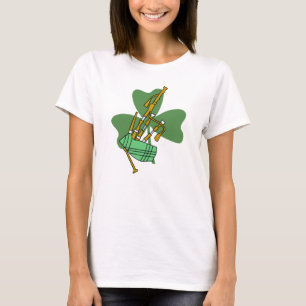 T-shirt Shamrock Bagpipe