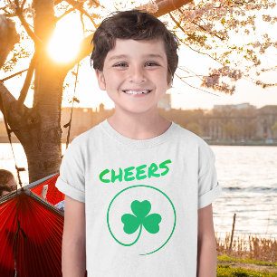 T-shirt Shamrock Clover Leaf Lucky St Patrick's Day Cheers