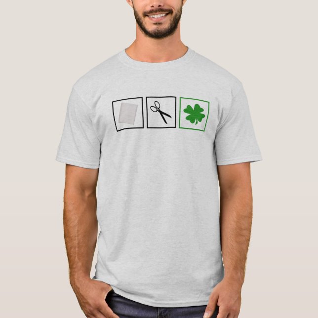T-shirt SHAMROCK de ciseaux de papier… ....... ! (Devant)