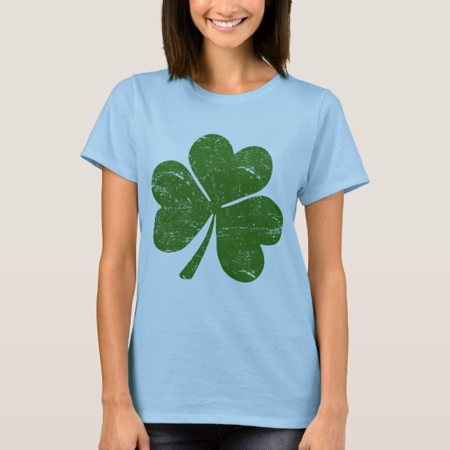 T-shirt Shamrock de classique du jour de St Patrick vert (Devant)