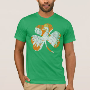 T-shirt Shamrock du patrimoine de l'aigle polonais irlanda